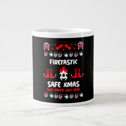 Grande Tasse Feu de pompier laide xmas (Devant)