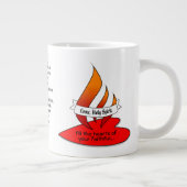 Grande Tasse Feu ou flamme et coeur avec citation Pentecôte (Droite)