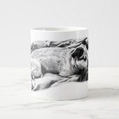 Grande Tasse Feu Terrier sur couverture hivernale (Devant)