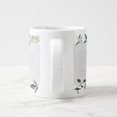 Grande Tasse Feuillage d'aquarelle de moutarde et d'olive perso (Dos)