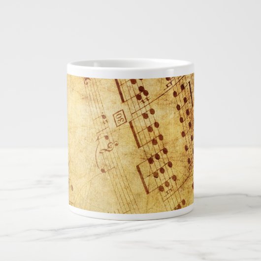 Grande Tasse Feuille d'antiquité Vintage dorée Partition (Devant)