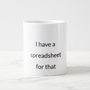 Grande Tasse Feuille de calcul Queen - Données Nerd Musique