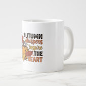 Grande Tasse Feuille d'érable et conception citrouille (Devant droit)