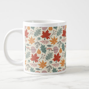 Grande Tasse Feuilles d'automne vintage et Motif Acorns