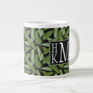 Grande Tasse Feuilles de palmiers Monogramme