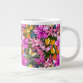 Grande Tasse feuilles et fleurs tropicaux (Droite)
