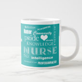 Grande Tasse Fierté-Attributs d'infirmière/turquoise (Droite)