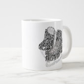 Grande Tasse Figure Patinage Word Art Patinage sur glace (Devant droit)