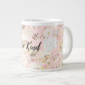 Grande Tasse Fille Blush Crème Rose Blanc Floral (Devant droit)