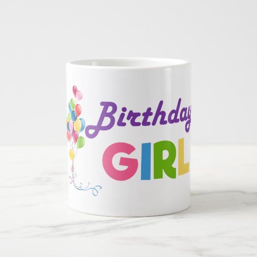 Grande Tasse Fille d'anniversaire (Devant)
