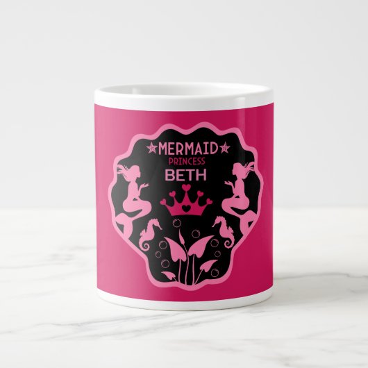 Grande Tasse Fille Sirène Princesse (Devant)