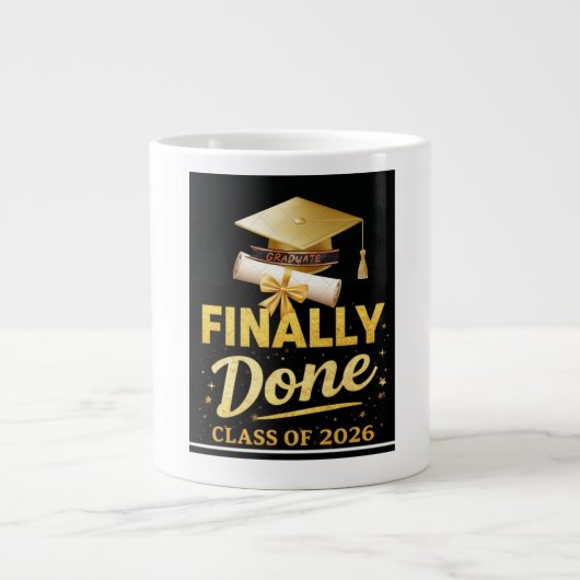 Grande Tasse Finally Done Class of 2026 Graduation Design | Bla (Devant)
