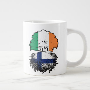 Grande Tasse Finlande Finlande Irlande Irlande Drapeau des raci