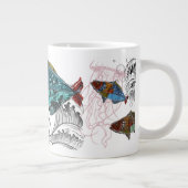 Grande Tasse fish design mug/needle punch design/elements (Droite)