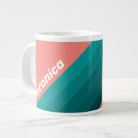 Flamingo Aqua Rayures avec Nom