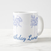 Grande Tasse Fleur de ligne moderne Illustration originale (Devant droit)