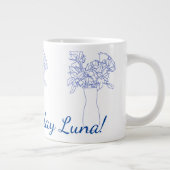Grande Tasse Fleur de ligne moderne Illustration originale (Droite)