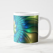 Grande Tasse Fleur d'Imaginaire lumineux, Fractale Abstraite co (Droite)