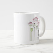 Grande Tasse Fleur Lotus Rose Personnalisée (Devant droit)