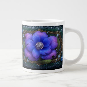 Grande Tasse Fleur Luxueuse Avec Cadre Orné