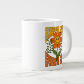 Grande Tasse Fleur marguerite rétro des années 70 (Devant droit)