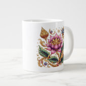 Grande Tasse Fleur Motif Thaïlandais (Devant droit)