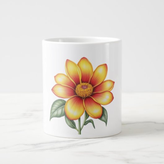 Grande Tasse Fleur orange (Devant)