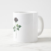 Grande Tasse Fleur rose noire (Devant droit)