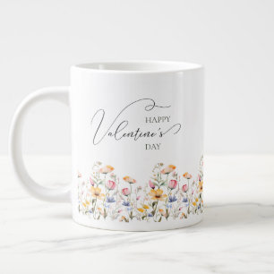 Grande Tasse Fleur sauvage d'aquarelle Printemps Meadow Valenti