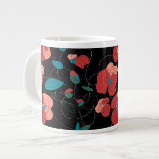 Grande Tasse Fleur sauvage Wonderland | motif de fleurs stylisé