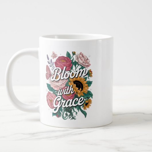 Grande Tasse Fleurir avec grâce (Gauche)