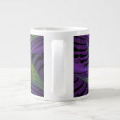 Grande Tasse Fleuron vert violet Art Abstrait fractal moderne (Dos)