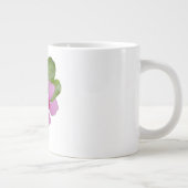 Grande Tasse Fleurs à perches roses avec Feuilles verts (Droite)