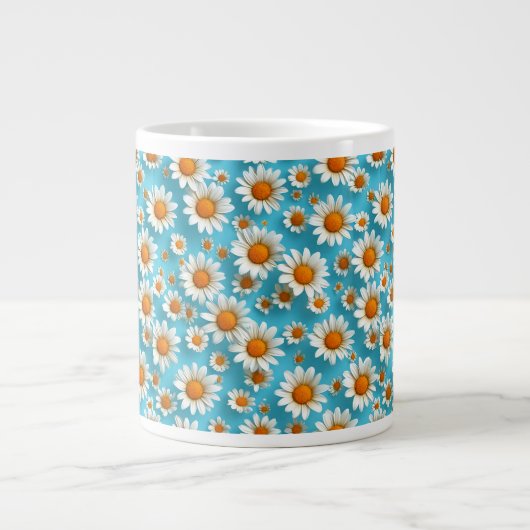 Grande Tasse Fleurs blanches mignonnes Daisy (Devant)