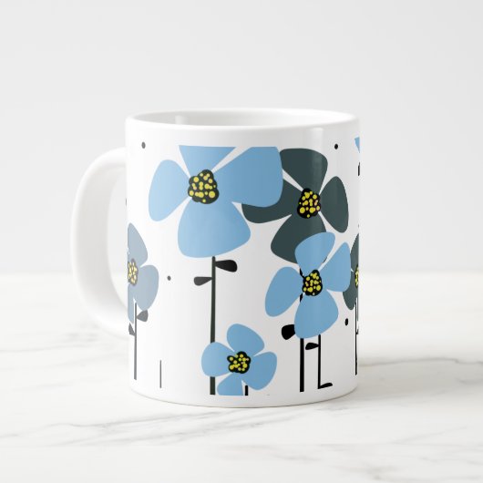 Grande Tasse Fleurs bleues (Devant gauche)