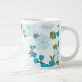 Grande Tasse Fleurs Bleues, Motif Floral, Motif De Fleurs (Droite)