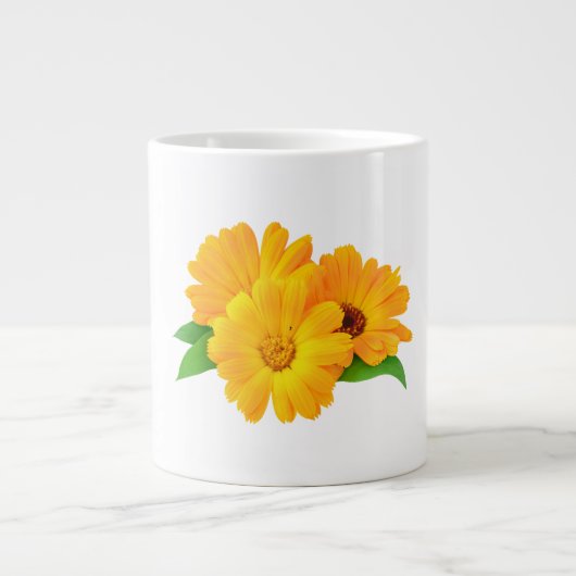 Grande Tasse Fleurs Calendula arrangées (Devant)