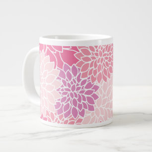 Grande Tasse Fleurs Dahlia, Motif De Fleurs, Dahlia Rose