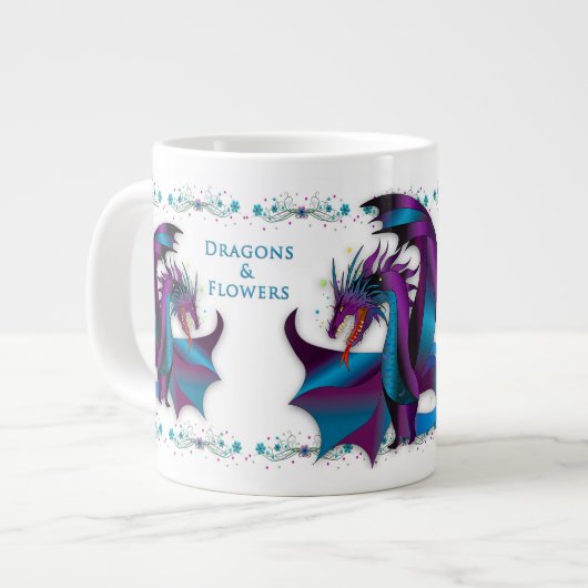 Grande Tasse Fleurs de dragon de fer Nom mystique féminin (Devant gauche)