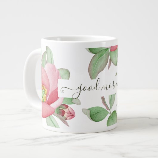 Grande Tasse Fleurs de Magnolia De Printemps, Bonjour (Devant gauche)