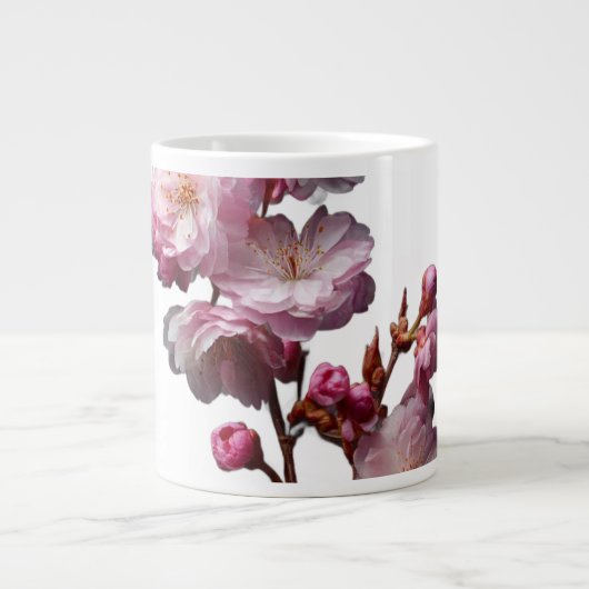 Grande Tasse Fleurs de Sakura réalistes (Devant)