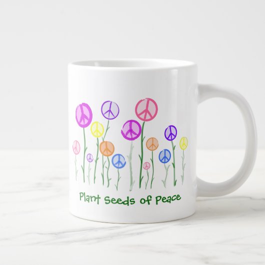 Grande Tasse Fleurs des signes de paix (Droite)