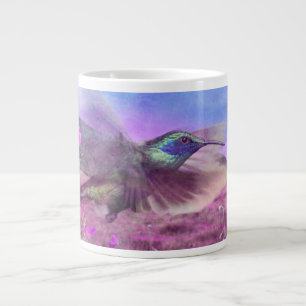 GRANDE TASSE FLEURS D'OISEAU HUMMINGBIRD À FLEURS