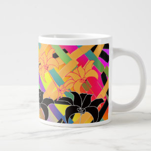 Grande Tasse Fleurs Entrelacées