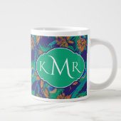 Grande Tasse Fleurs Et Plumes| Monogramme (Droite)