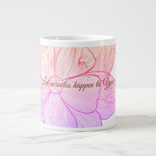 Grande Tasse Fleurs Inspirantes : Laissez les Miracles Vous Arr
