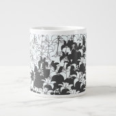 Grande Tasse Fleurs noires blanches (Devant)