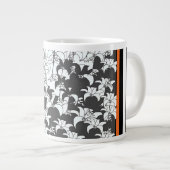Grande Tasse Fleurs noires et blanches (Devant droit)