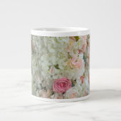 Grande Tasse Fleurs roses blanches et roses (Devant)