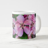 Grande Tasse Fleurs roses de crabon (Devant droit)